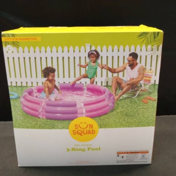 3 Ring Pool - Sun Squad Pink: Inflatable Water Park for Kids - NIB - Picture 5 of 5